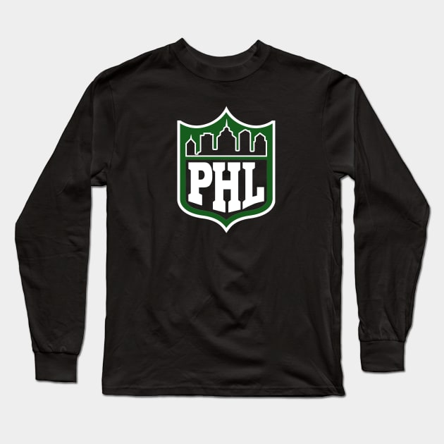 PHL, Philadelphia Eagles Long Sleeve T-Shirt by FanSwagUnltd